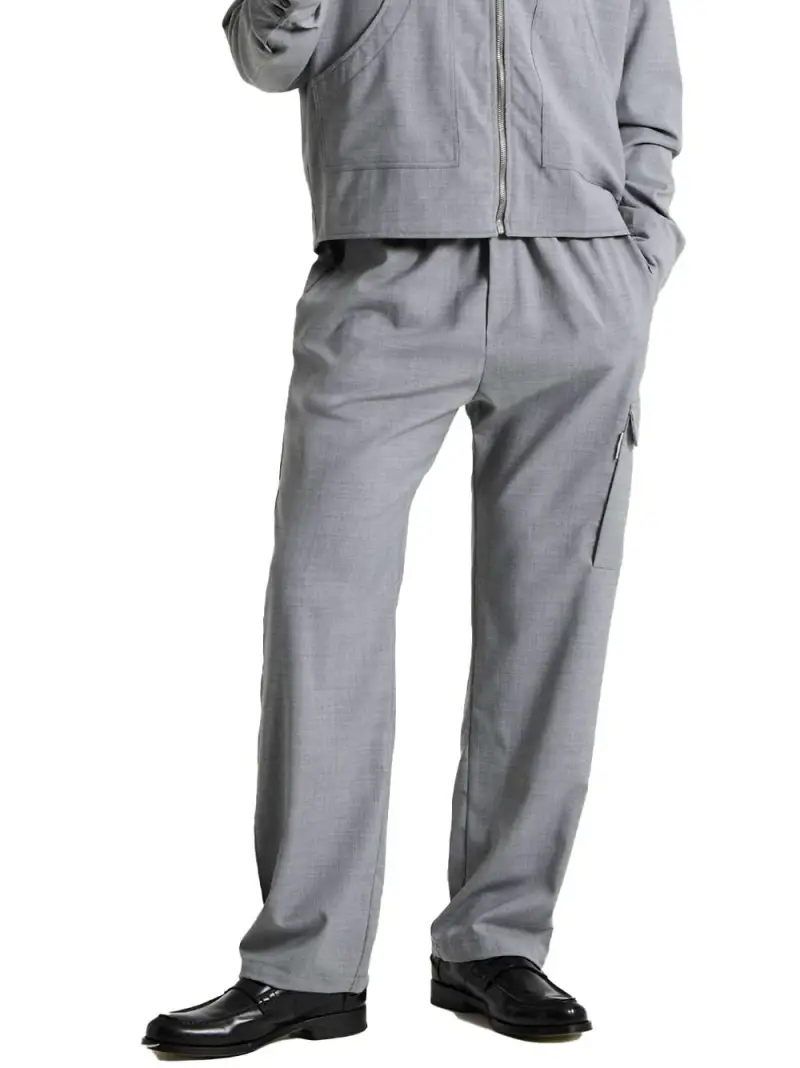 Pantalone cargo grigio