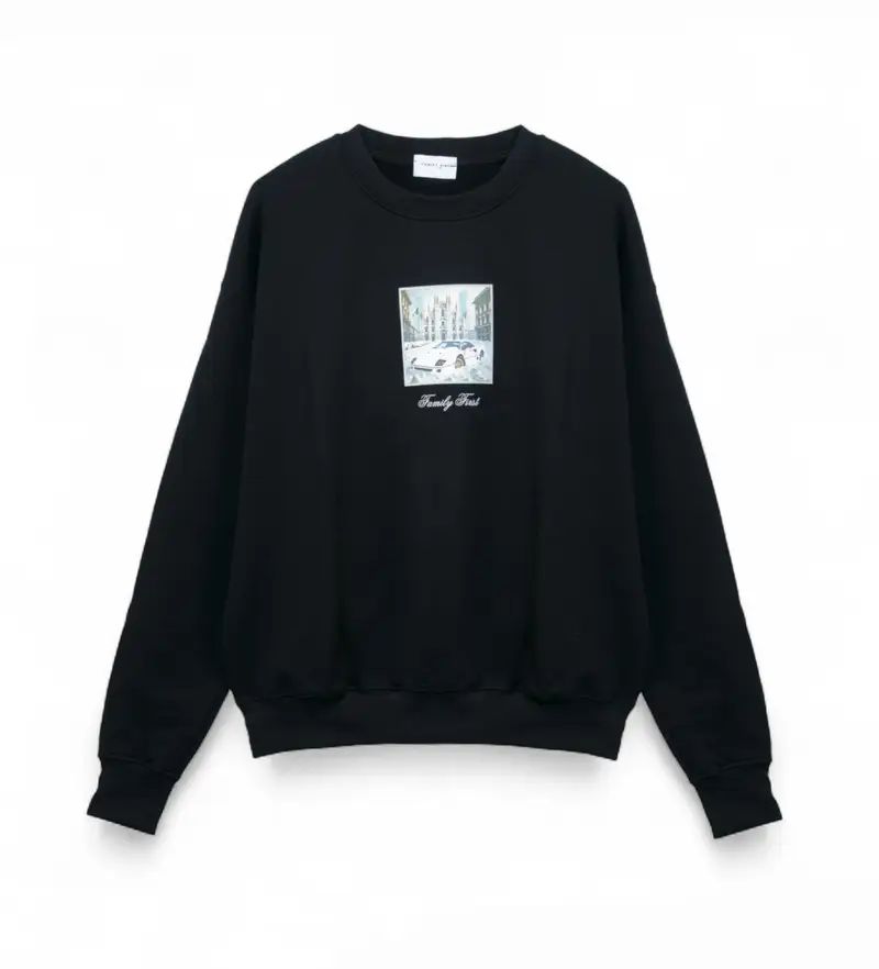 per uomo SF2502 Felpa nera FF40 (S), Nero, Casual, Poliestere