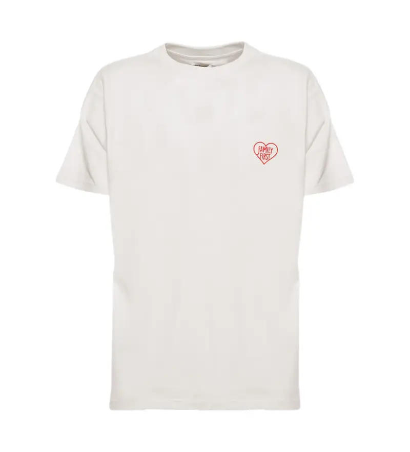per uomo TS2402 Maglietta Cuore Bianco (S), Casual, Manica corta