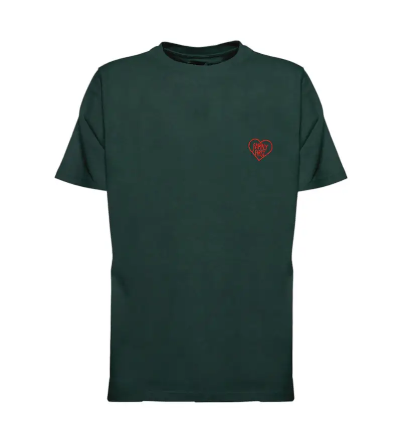 per uomo. TS2402 Maglietta Cuore Verde (M), Casual, Manica corta