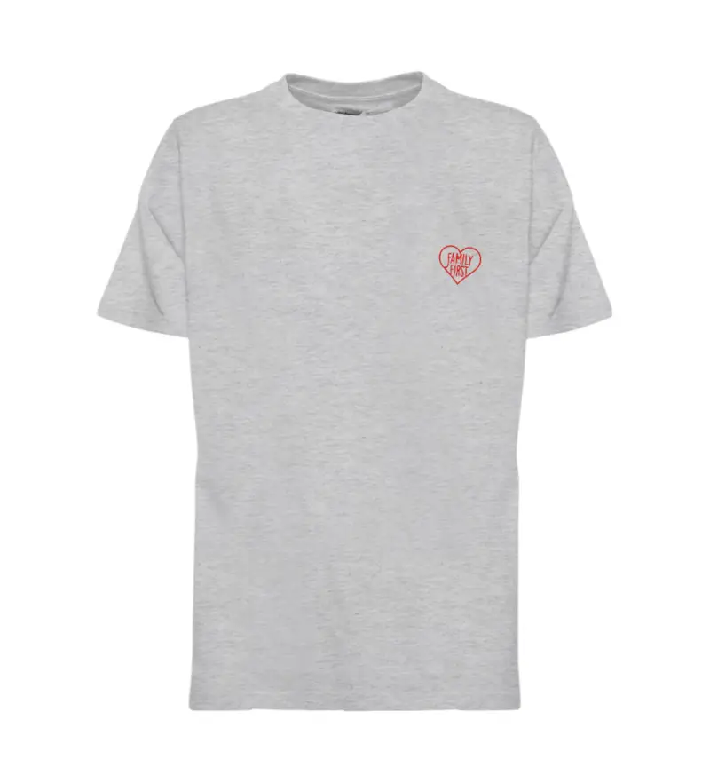 per uomo TS2402 Maglietta grigia a forma di cuore (S), Casual, Grigio, Manica corta
