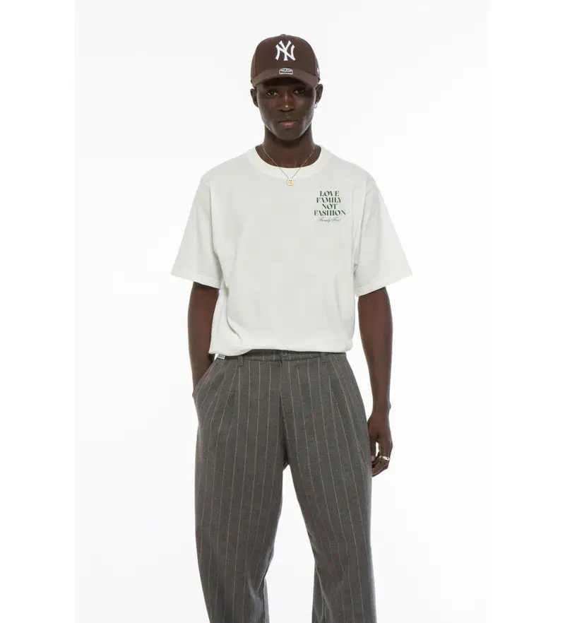 per uomo TS2503 Maglietta bianca LFNF (S), Bianco, Casual, Cotone, Manica corta