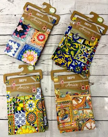 TOVAGLIA ANTIMACCHIA ECOLOGICA AMICA FANCY HOME PER 6 PERSONE