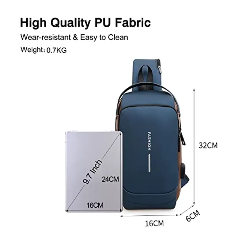 FANDARE Borsa a spalla Uomo Blu 1204827 miniatura 3