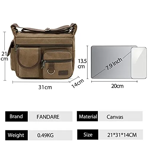 FANDARE Borsa a tracolla Uomo Marrone 2515739 miniatura 3