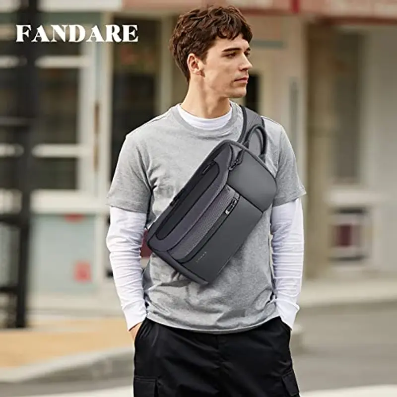 FANDARE Borsello Uomo Grigio 2087594 miniatura 2