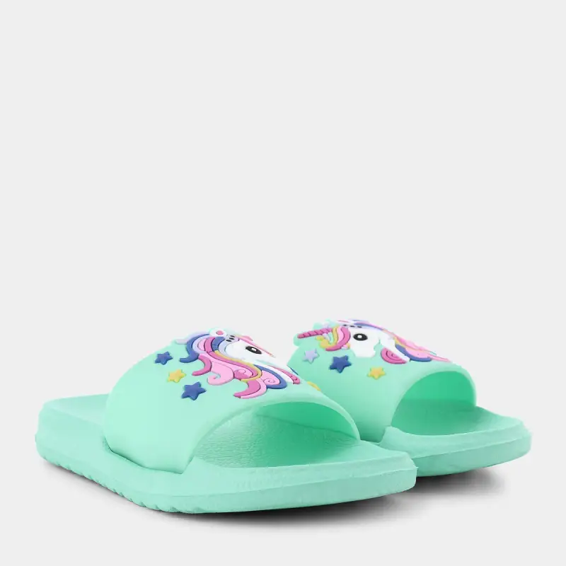 Ciabatte Fantastica da Bambina, verde miniatura 2