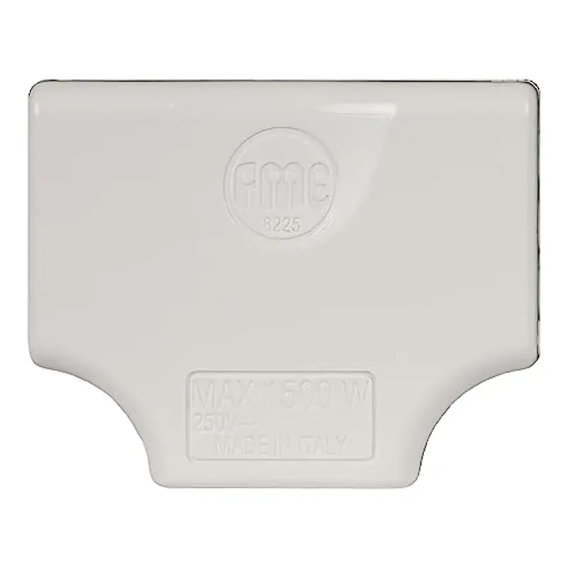 FANTON Adattatore salvaspazio da spina piccola 10A a 3 spine piccole 10A, colore bianco miniatura 2