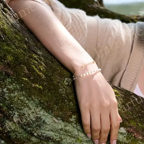 Farfume Quarzo Rosa Bracciale Pietre Naturali per Donna Perle in Pietra Naturale da 4mm Gemme Lavorate a Mano Gioielli miniatura 2