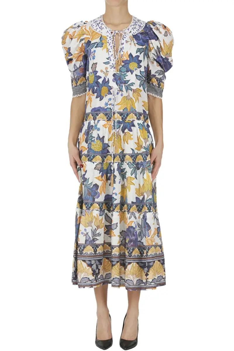 Abito in cotone stampa floreale