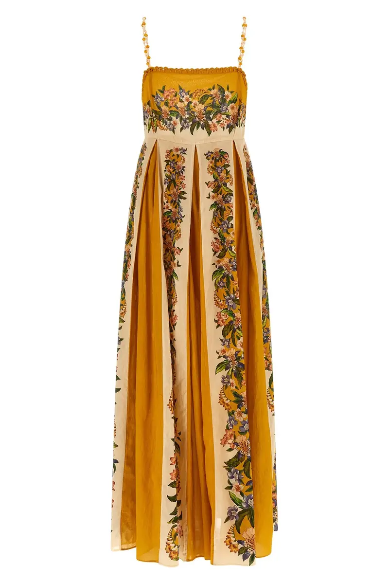 Abito Sand Hilo Stripes Maxi Giallo