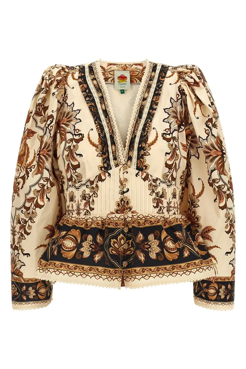 Blusa Majestic Garden Sand Beige