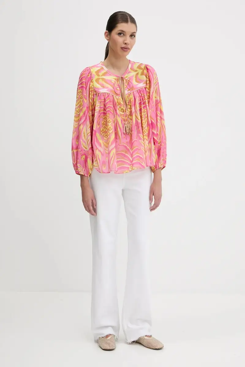 camicetta in cotone donna colore rosa 336600 miniatura 2