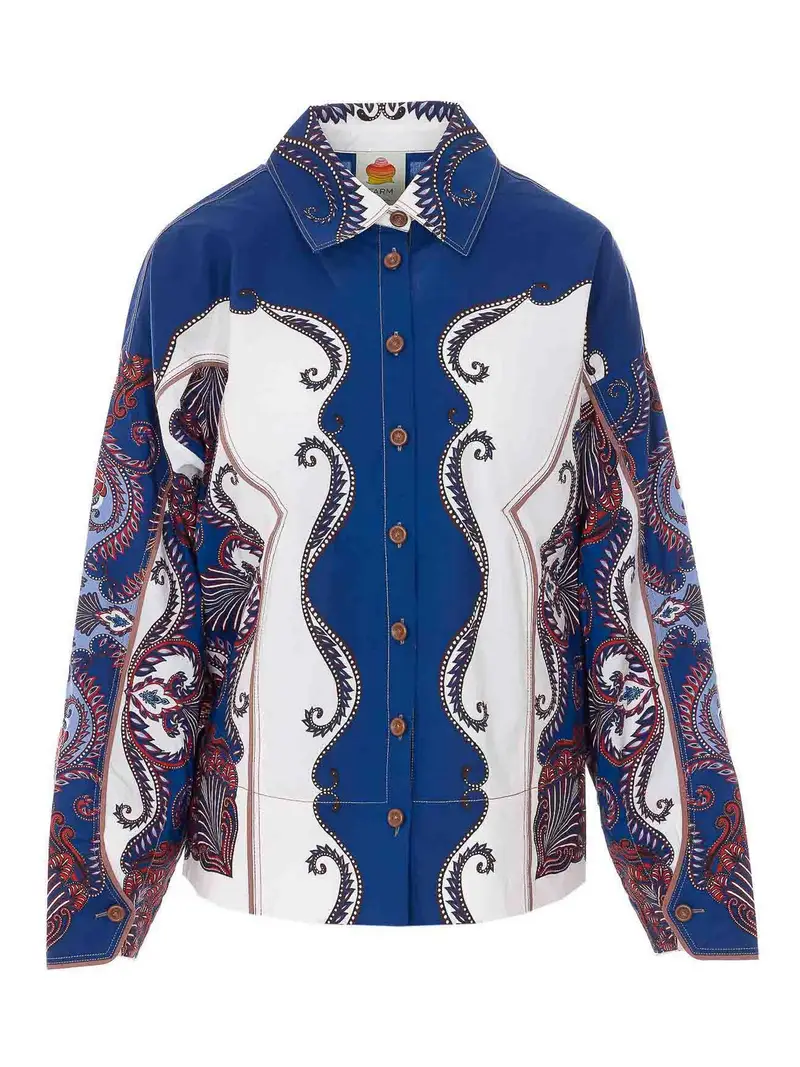 Camicia Blu Arabesco