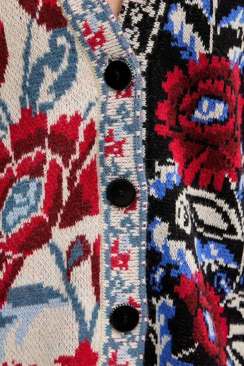 Farm Rio Cardigan Donna Nero 3846504 miniatura 5