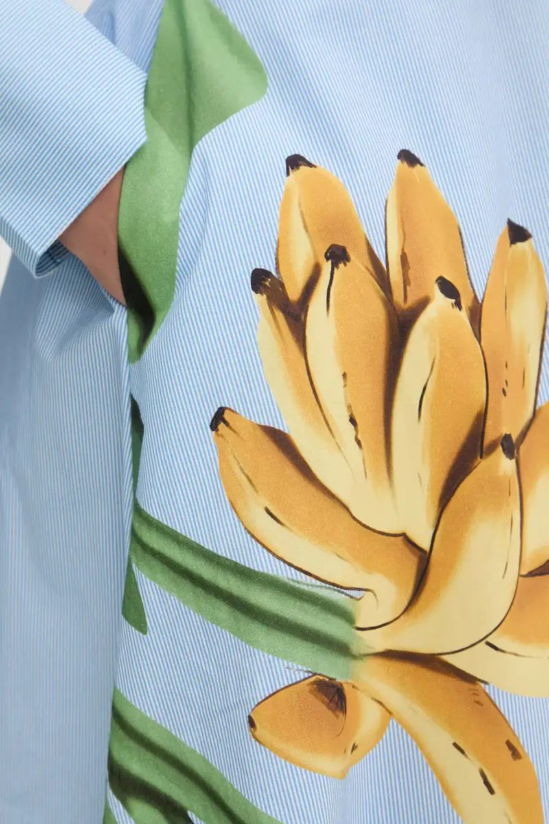 gonna in cotone Blu miniatura 4