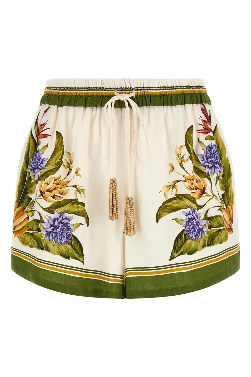 Short Sand Tropical Scarf Multi