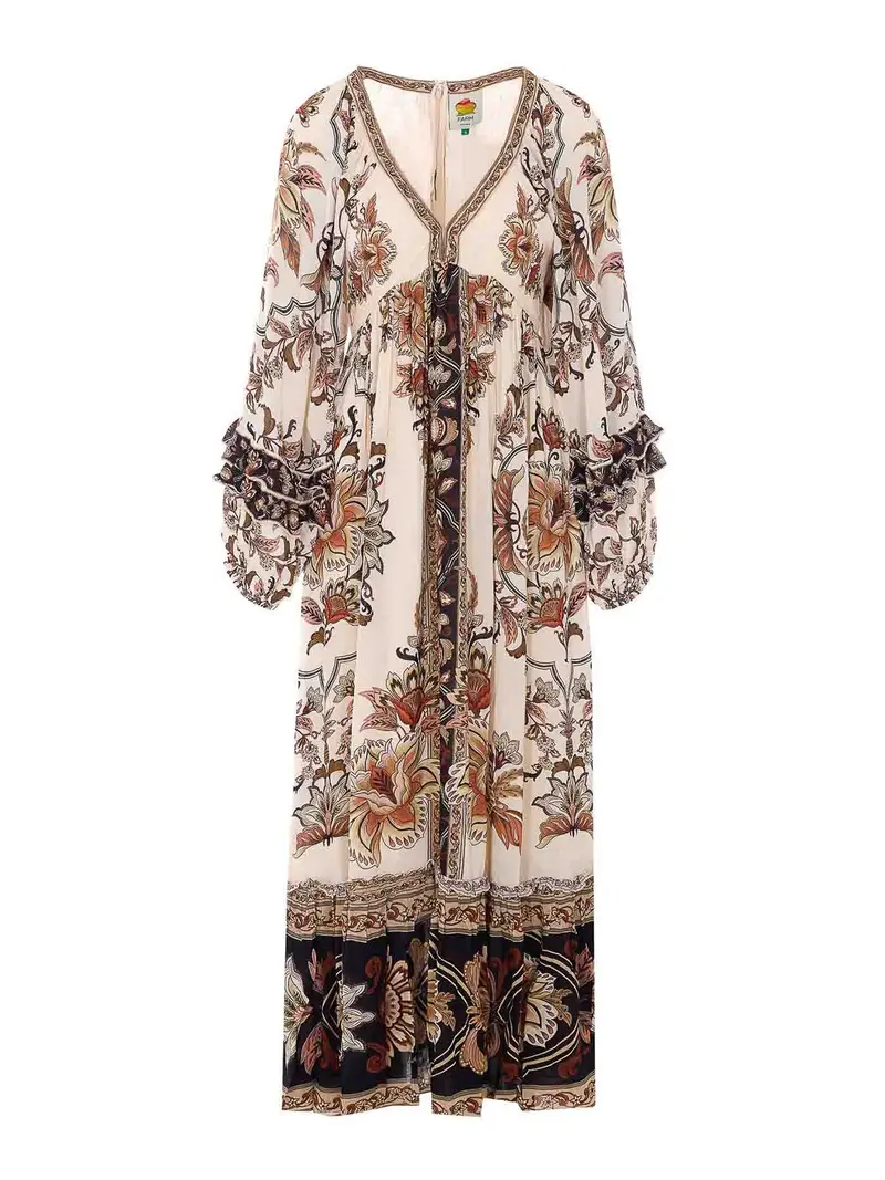 Vestito da giardino maxi maestoso Beige