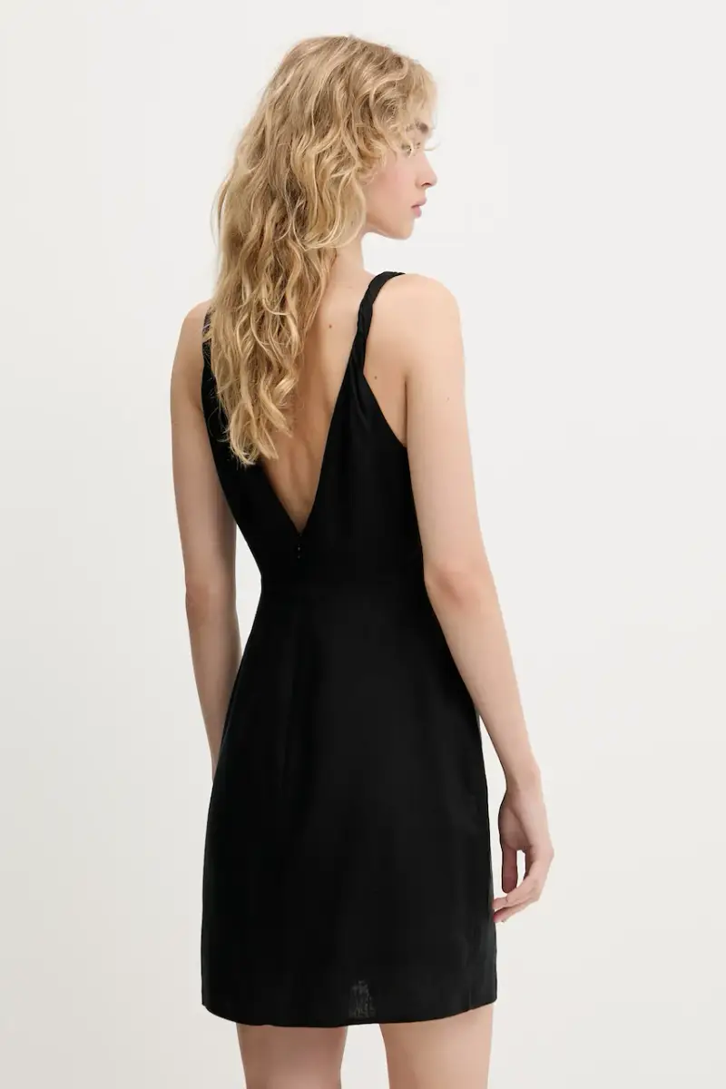 vestito di lino colore nero 336607 miniatura 3