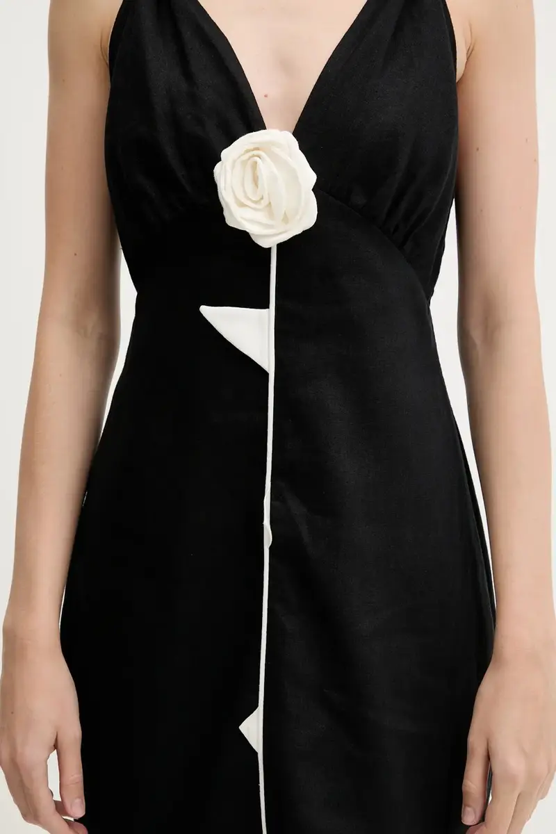 vestito di lino colore nero 336607 miniatura 5