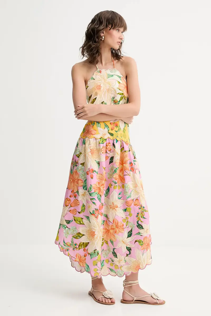 vestito di lino colore rosa 335814 miniatura 3