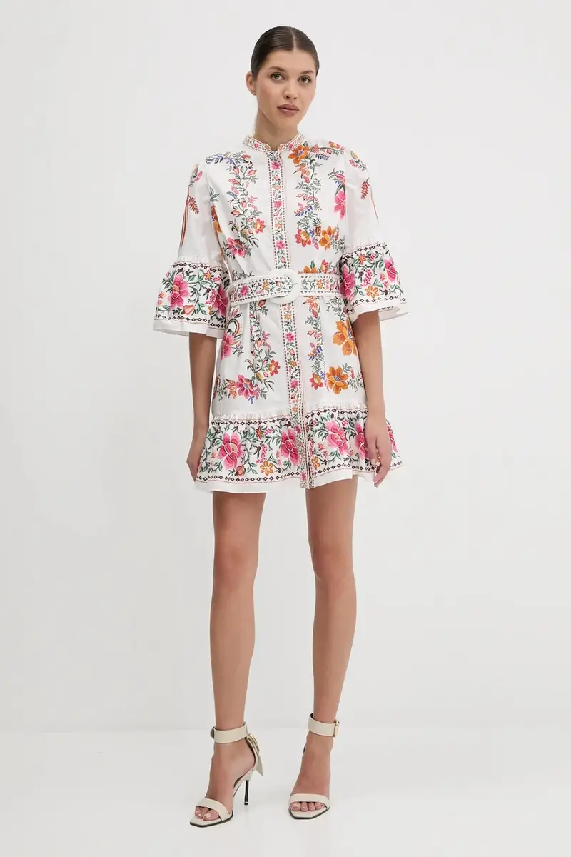 vestito in cotone colore bianco 335967 miniatura 2