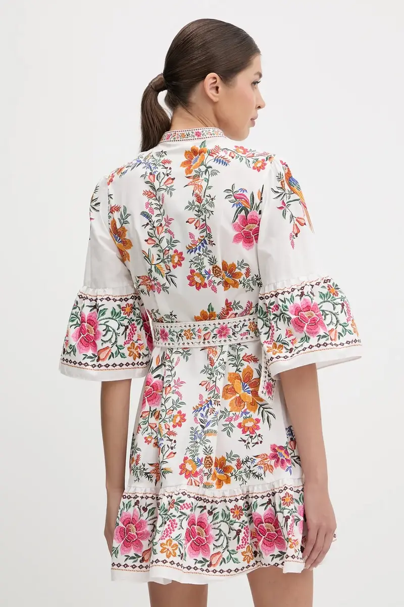 vestito in cotone colore bianco 335967 miniatura 3