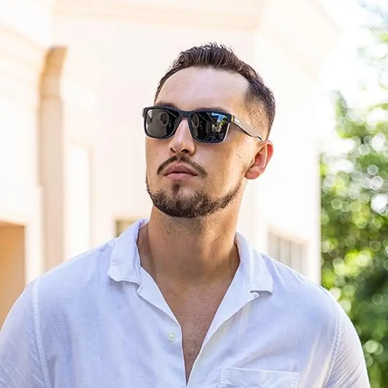 Farrobor Occhiali da sole Uomo Nero 802021 miniatura 2