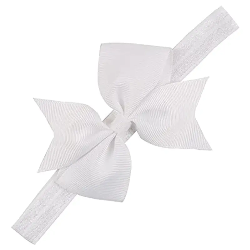 FASCIA CAPELLI PER BAMBINA NEONATA FIOCCO BABY BOW POIS BATTESIMO CERIMONIA COMPLEANNO REGALO NASCITA Brillabenny miniatura 2