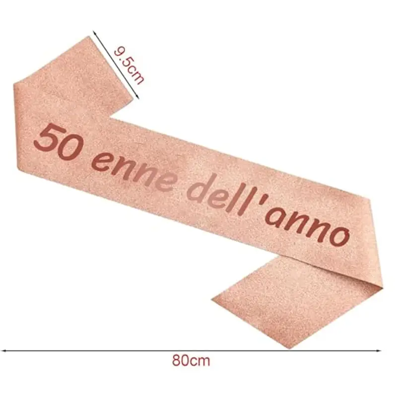 Fascia in Italiano 50 Anni di Compleanno Donna Tiara Corona Decorazioni Addobbi miniatura 2