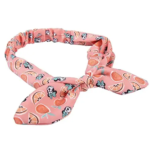 Fascia per Capelli Disney, Minnie Mouse, fermacapelli con Nodo, Elastico, Arancio