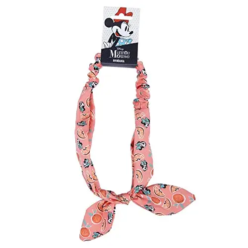 Fascia per Capelli Disney, Minnie Mouse, fermacapelli con Nodo, Elastico, Arancio miniatura 2