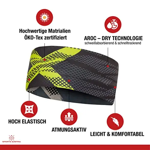 Fascia per capelli reversibile | leggera ed elastica | Tecnologia AROC-Dry – ad asciugatura rapida, assorbe il sudore | miniatura 3