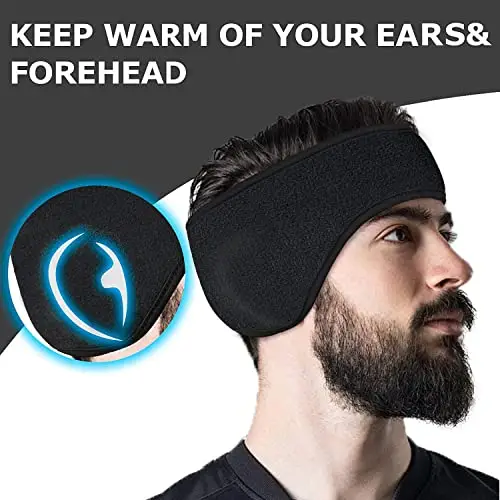 Fascia per Gli Sport Invernali per Donna e Uomo, Telgoner Scaldini per le Orecchie Cerchietti Paraorecchie Fascia per miniatura 3