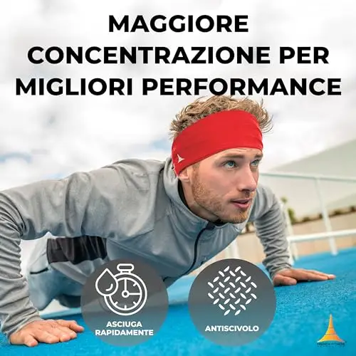 Fascia Sportiva da Uomo French Fitness Revolution - Fascia Anti Sudore Uomini per Corsa, Crossfit, Allenamento e per miniatura 2