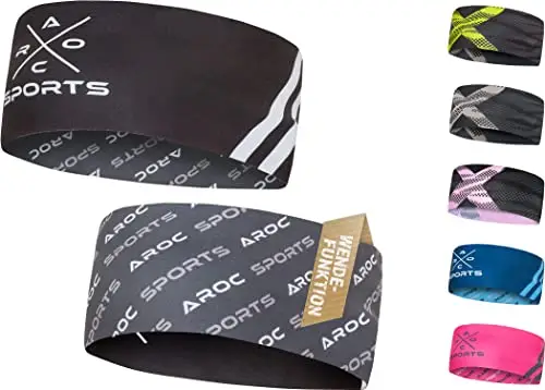 Fascia sportiva traspirante per uomo e donna, ad asciugatura rapida, per capelli, leggera ed elastica, fascia anti