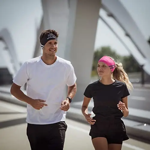 Fascia sportiva traspirante per uomo e donna, ad asciugatura rapida, per capelli, leggera ed elastica, fascia anti miniatura 2