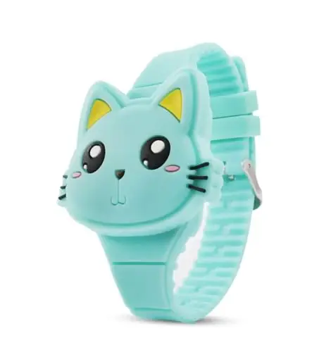 Fasheepfa Orologio digitale a LED a forma di animale per ragazze con cinturino in silicone a conchiglia design