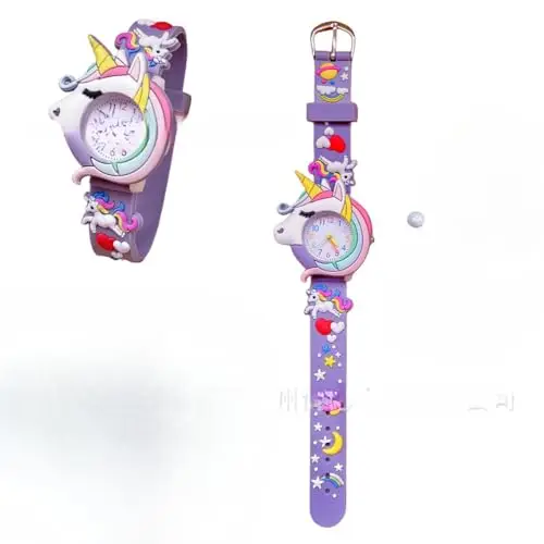 FASHION YO Orologio analogico al quarzo con cinturino in acciaio inox, motivo: gatti e ragazze, idea regalo per miniatura 2