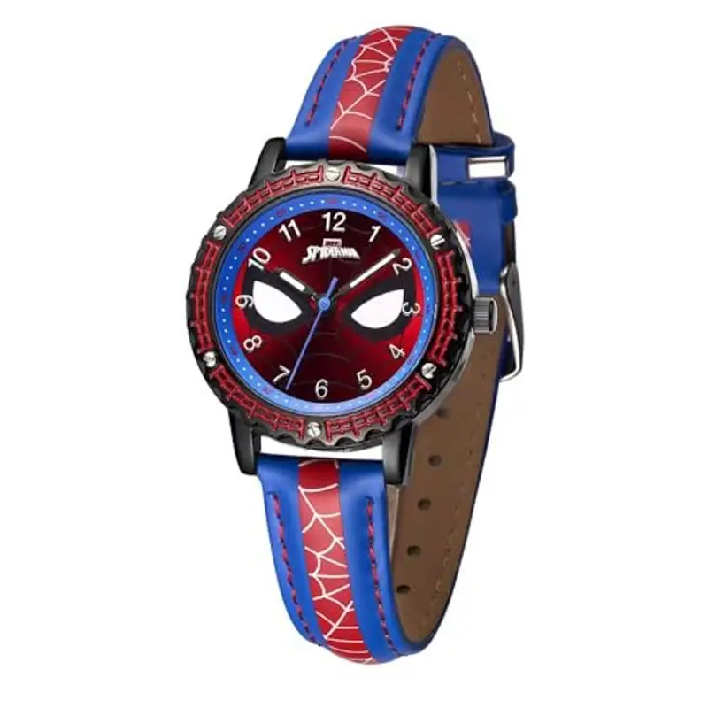 FASHION YO Orologio analogico al quarzo con cinturino in acciaio inox, motivo: gatti e ragazze, idea regalo per bambini, Spiderman., Cinturino