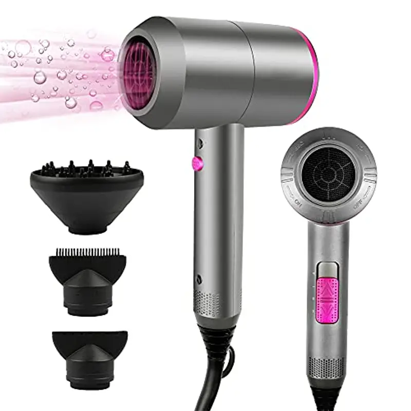 Faszin Ascigacapelli Professionale, Phon Capelli con Motore AC Phone Capelli con 3 Impostazioni di Temperatura,