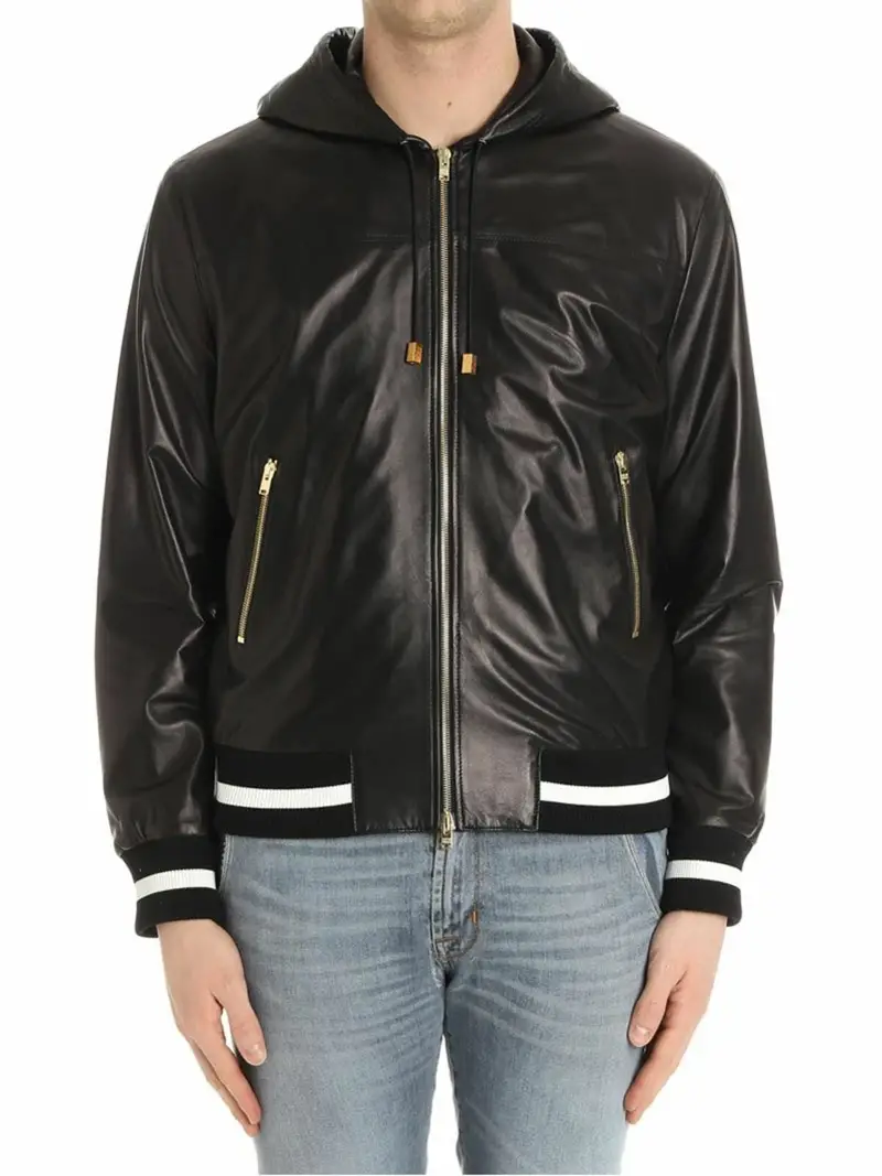 Bomber in pelle Royalty nero