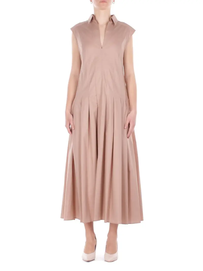 Abito Donna FAY Beige scuro Abito smanicato pieghe
