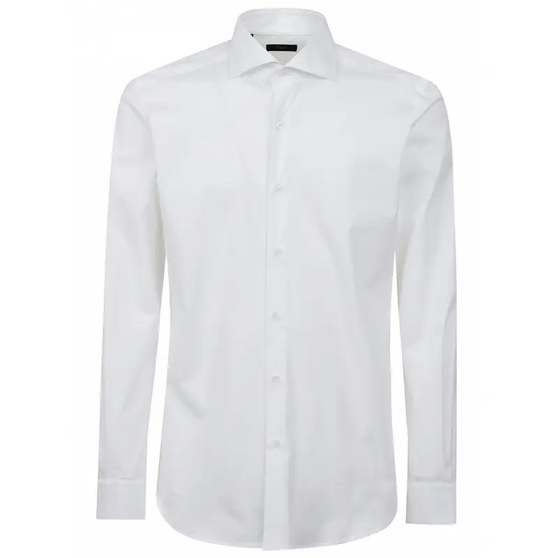 camicia bianca uomo collo francese in cotone elasticizzato