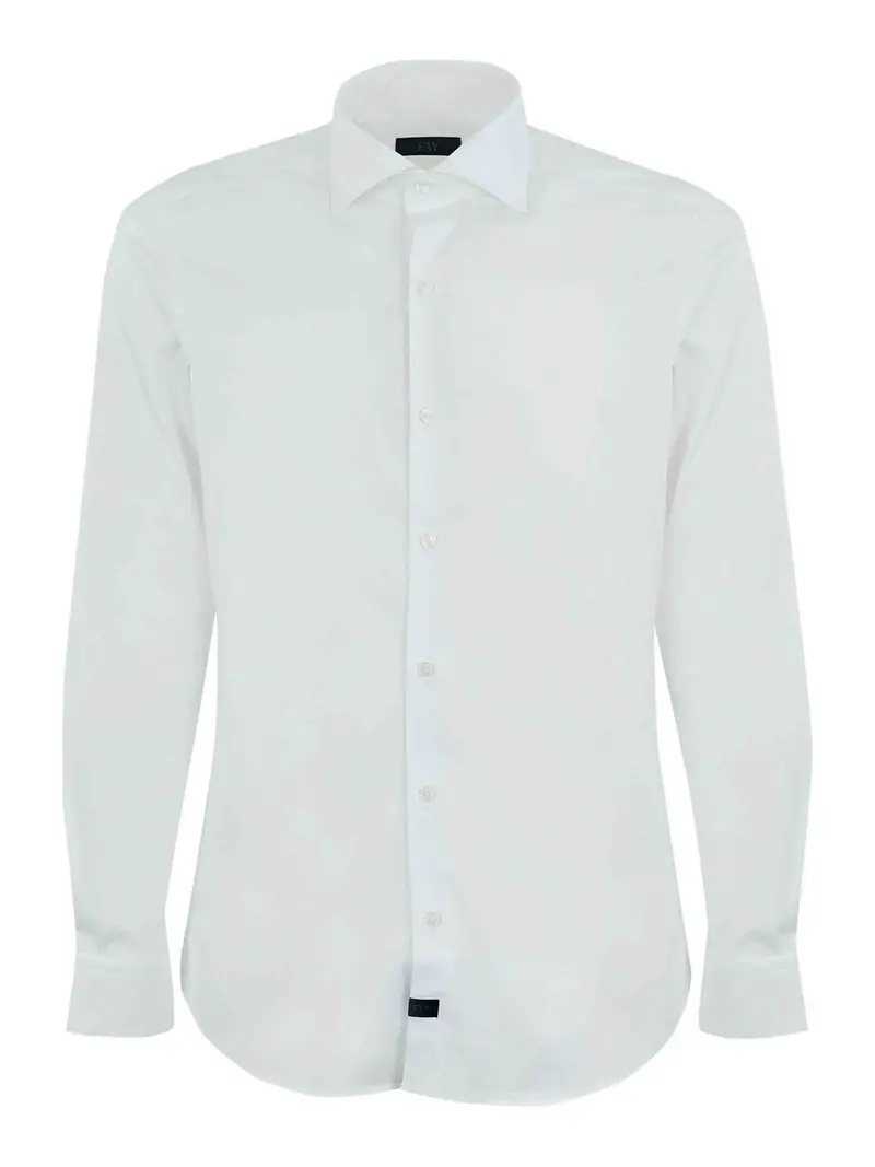 Camicia con stretching francese collare Bianco