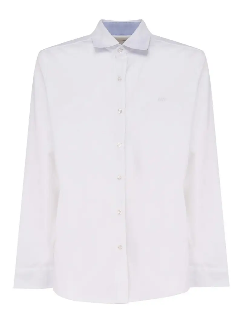 Camicia In Cotone Con Logo Ton Sur Ton Bianco