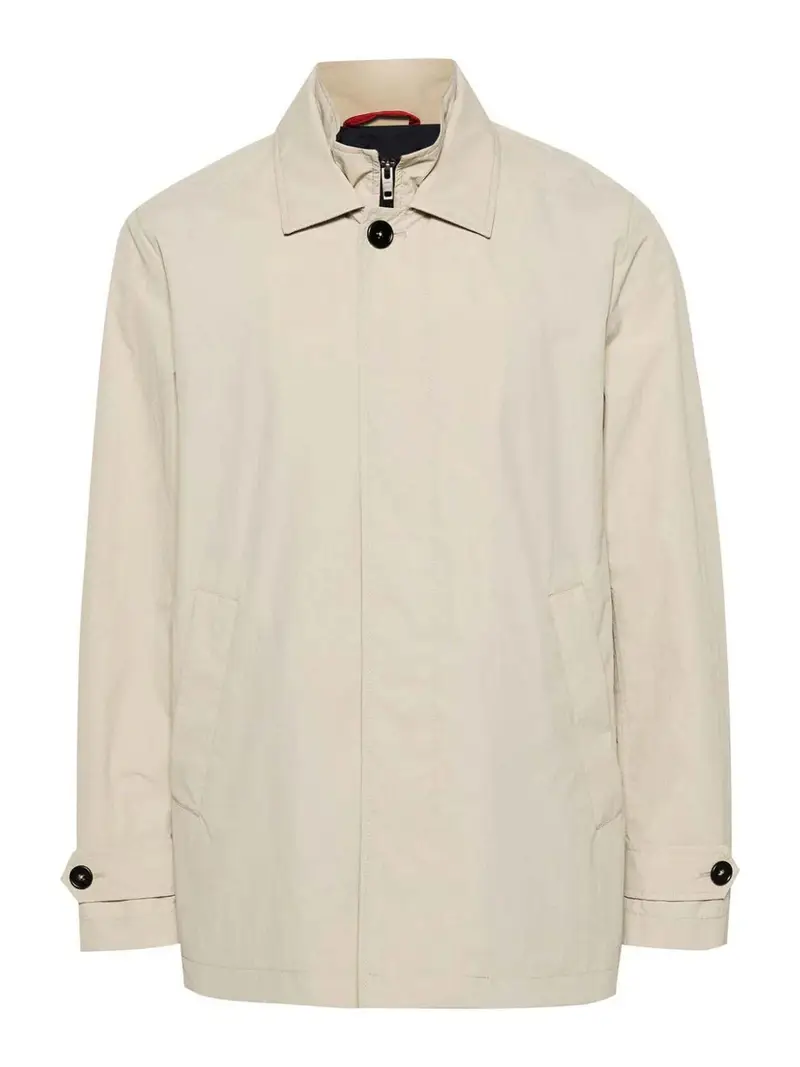 Cappotto da mattina corto in reps di nylon Bianco