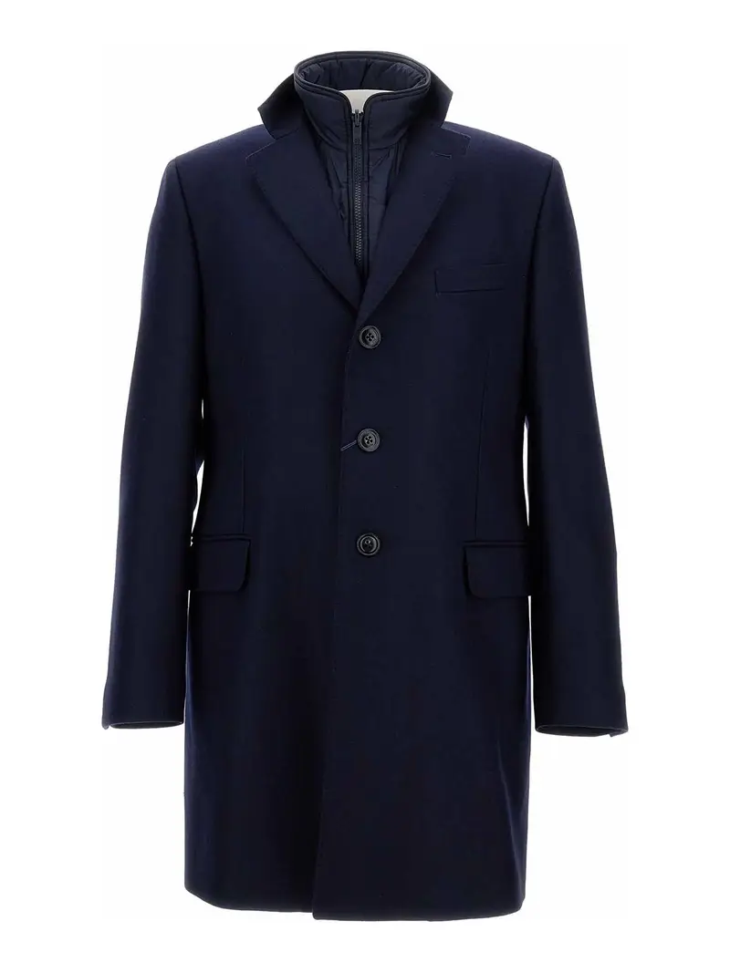 Cappotto Doppiopetto Blu scuro