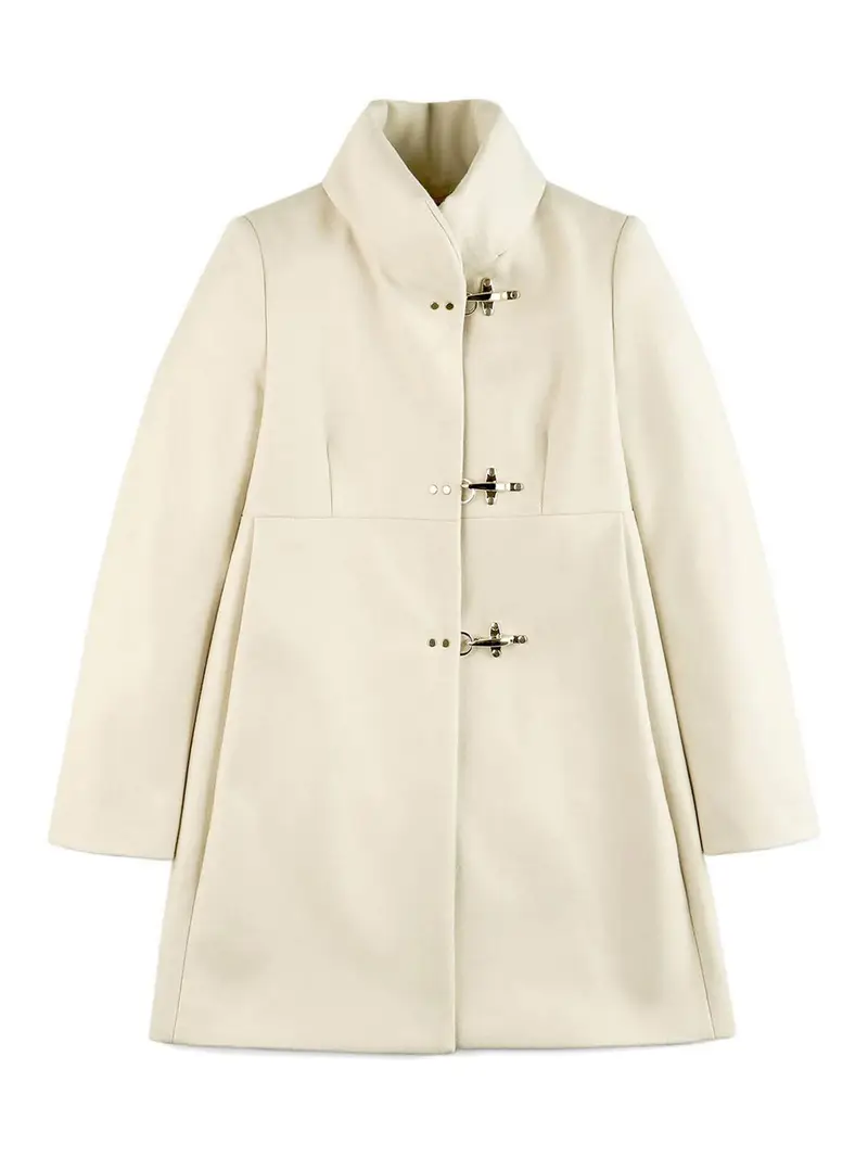 Cappotto In Misto Lana Bianco