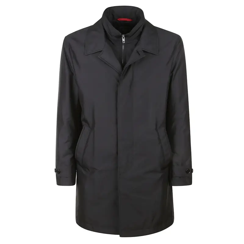 cappotto morning uomo in popeline tecnico nero